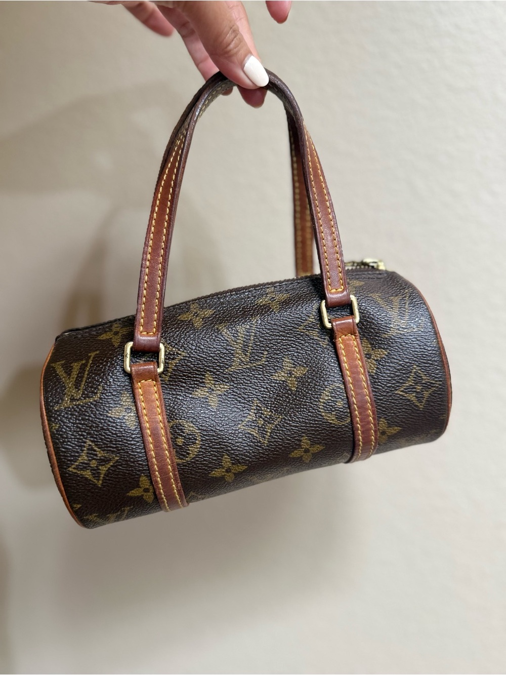 Louis Vuitton Papillon Monogram Mini Barrel Bag in Brown and Tan